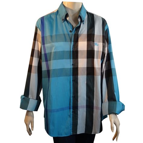 chemise burberry homme bleu|Chemises de luxe pour homme .